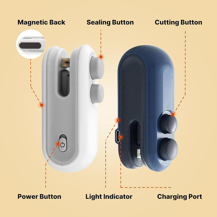 Mini Heat Sealing Machine 2-in-1 Cutter